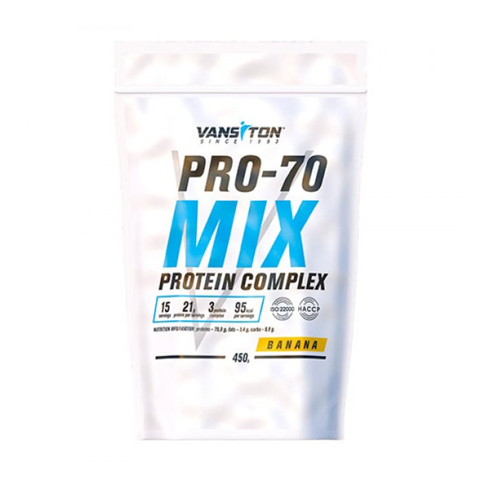 Протеїн Vansiton Pro-70 Mix Protein Complex Банан, в порошку, 450 г